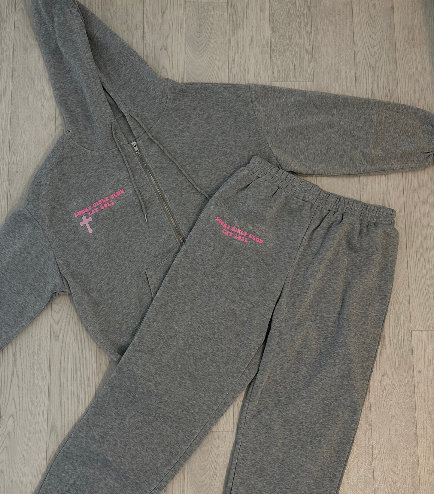 Lucky Girls Club Tracksuit Grey