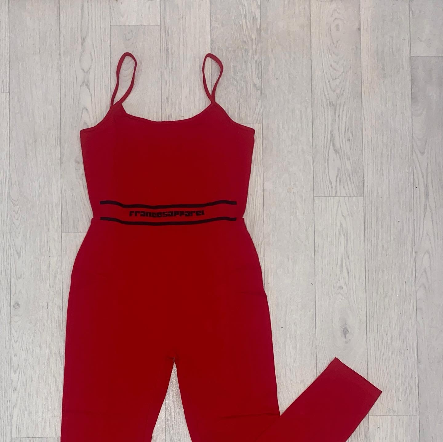 Red racer jumpsuit